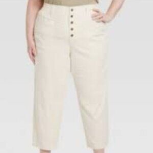 Knox Rose high rise cropped loose cut pants size XL